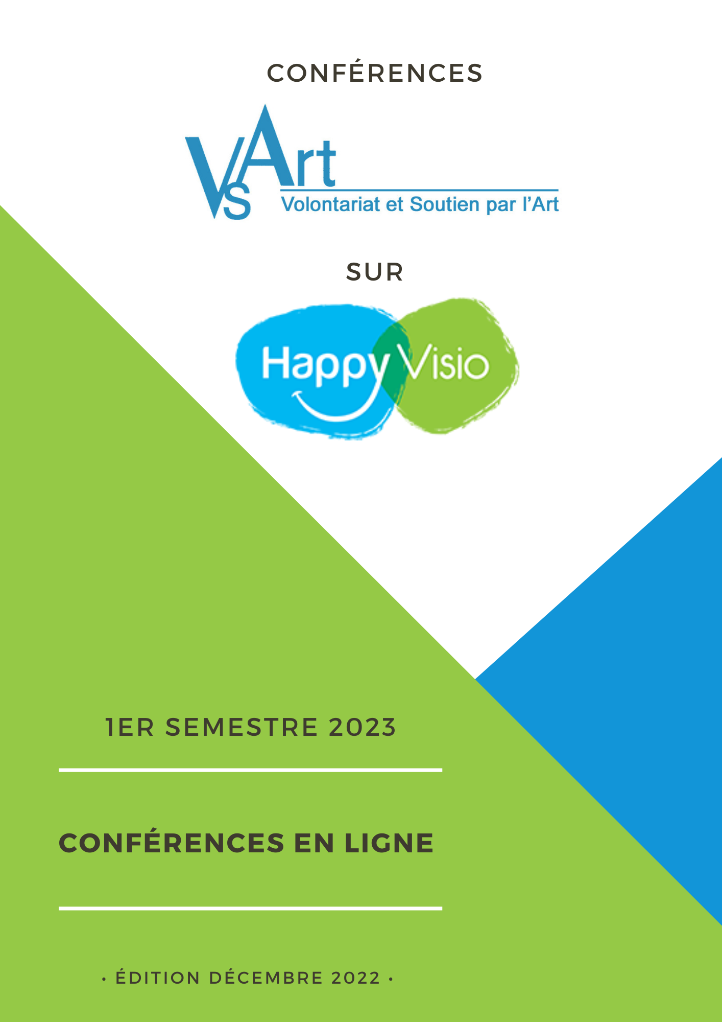 Diffusion conférences VSArt sur plateforme HappyVisio 1er trimestre 2023
